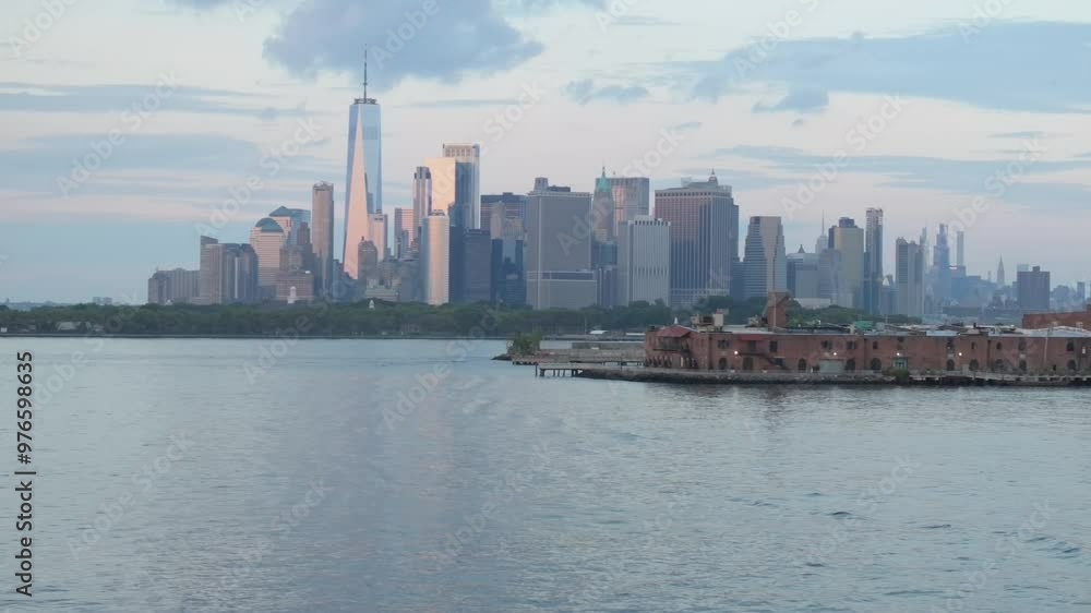Shot during the summer in Red Hook, Brooklyn with The World Trade Center and the Financial District in the background, Shot during the summer in Red Hook, Brooklyn with The World Trade Center and the Financial District in the background,