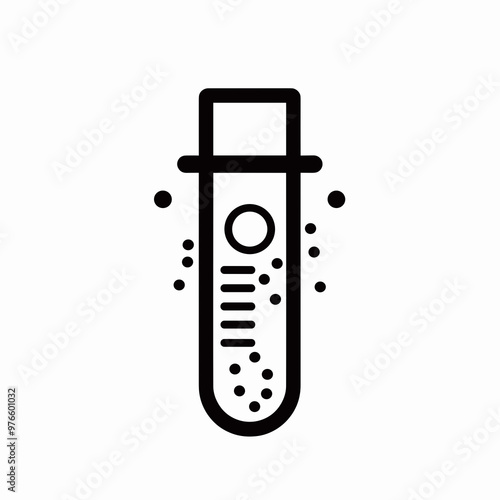 A laboratory test tube filled with a liquid, featuring measurement markings and bubbles to indicate a chemical reaction taking place, highlighting its scientific significance