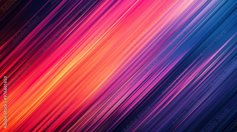 Abstract background with diagonal lines in shades of red, pink, purple and blue. Abstract background with diagonal lines in shades of red, pink, purple and blue.