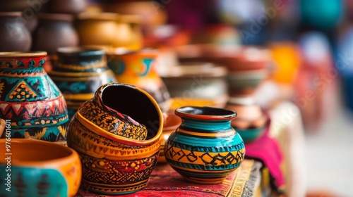 Vivid Latin American Pottery and Textiles with Intricate Designs