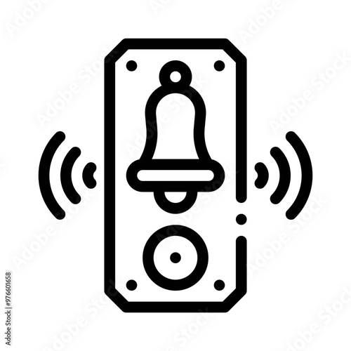 doorbell line icon
