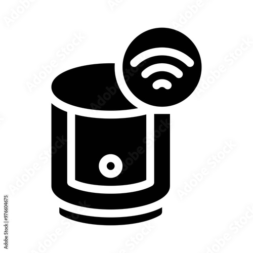 smart speaker glyph icon