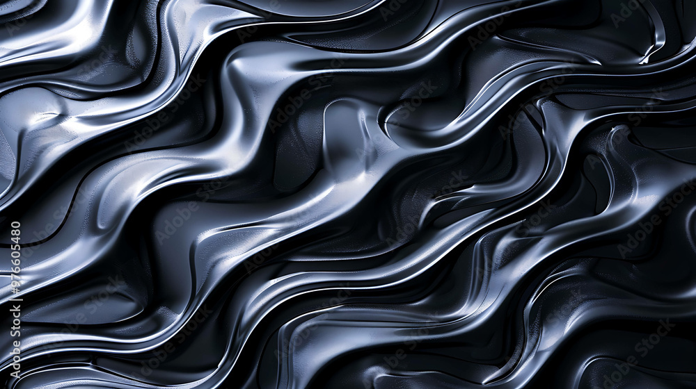 Abstract dark wavy surface.