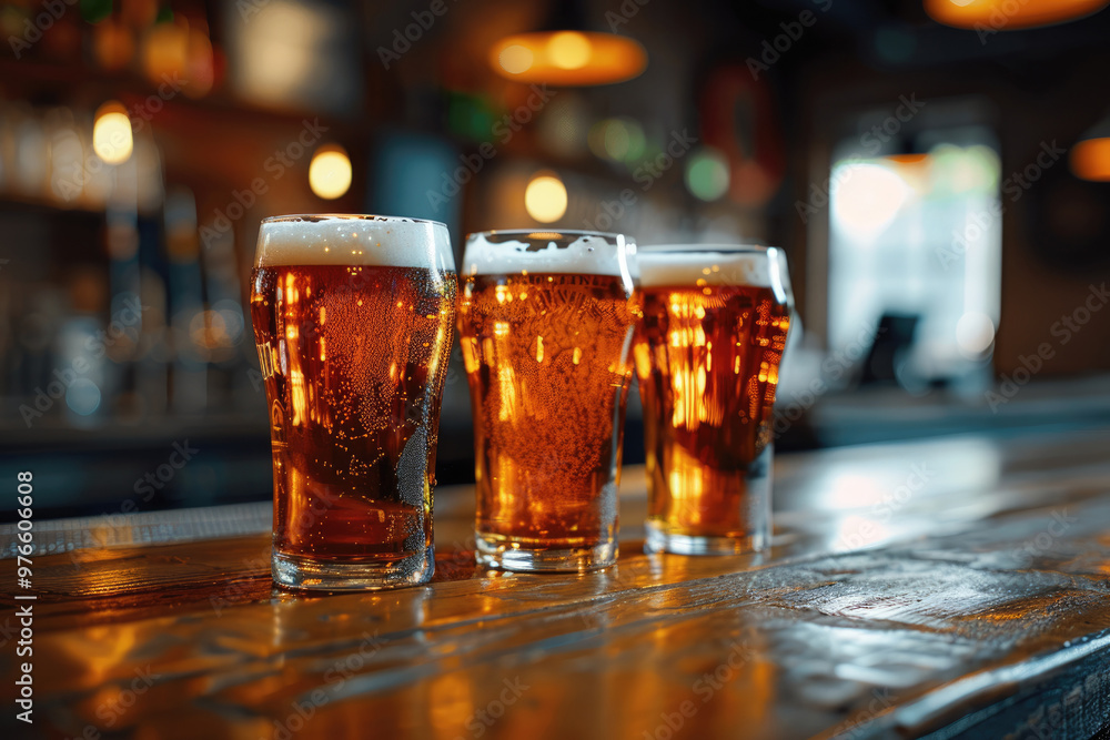 A few beers on the table A few beers on the table