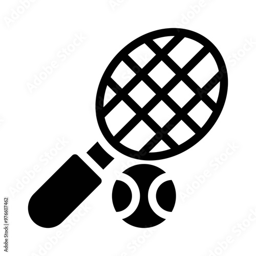 tennis glyph icon