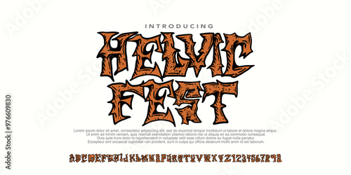 Alphabet Hand drawn Y2k Dark Lettering vector type font. design for Music, Poster, Clothing, Grunge style type font with Gothic Punk, Metal and Rock. Halloween style