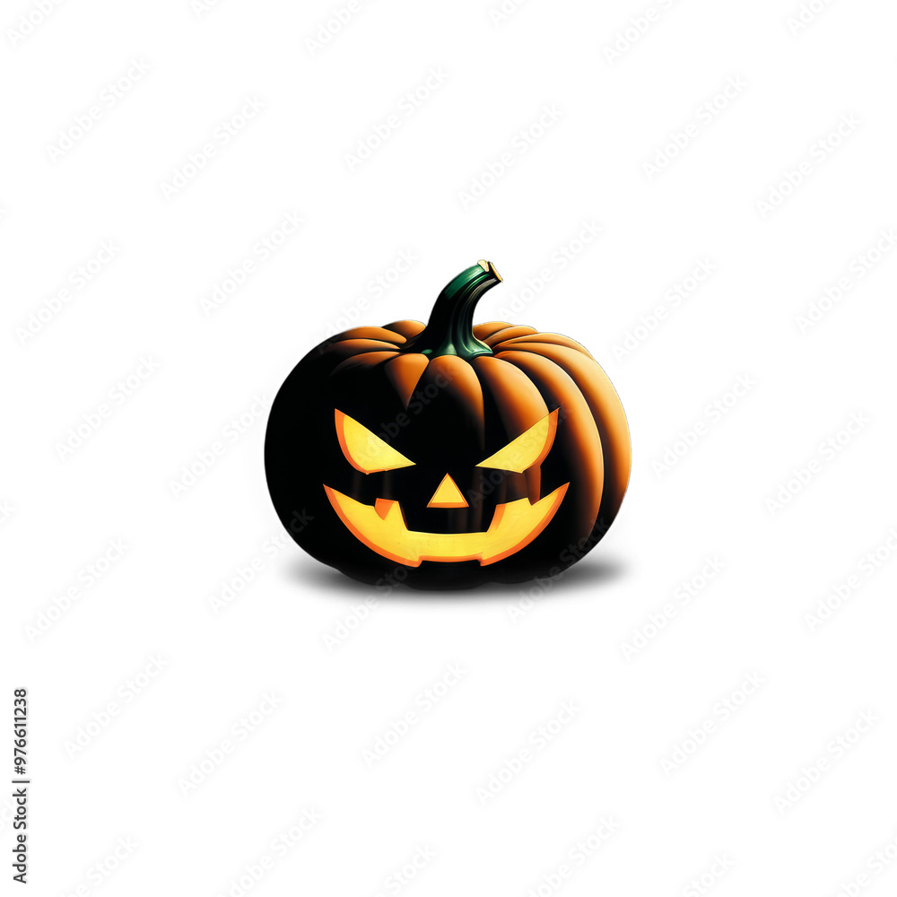 A glowing, carved Halloween pumpkin (Jack-o'-lantern) with a spooky face, isolated on a transparent background. Ideal for Halloween-themed designs, party invitations, or spooky decor. A glowing, carved Halloween pumpkin (Jack-o'-lantern) with a spooky face, isolated on a transparent background. Ideal for Halloween-themed designs, party invitations, or spooky decor.