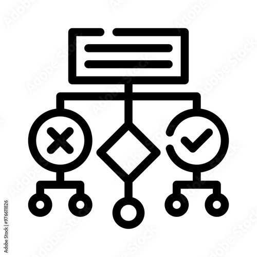 decision tree line icon