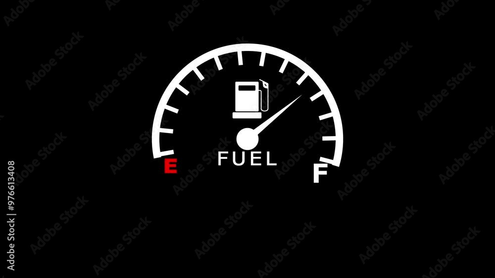 Animation of fuel gauge ,Fuel Meter Dashboard,modern stylish speed meter, on green screen backgraund. 4k Animation of fuel gauge ,Fuel Meter Dashboard,modern stylish speed meter, on green screen backgraund. 4k