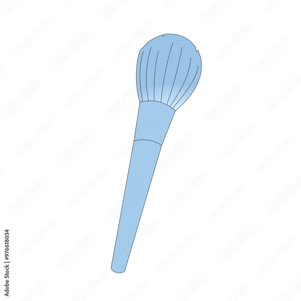 illustration of a blue make-up brush illustration of a blue make-up brush
