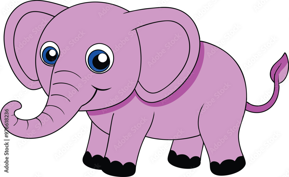 Fototapeta premium Elephant vector silhouette illustration art