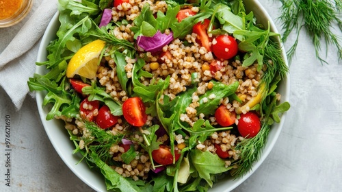 Wallpaper Mural Freekeh salad with freekeh, mixed greens, and a lemon-dill dressing Torontodigital.ca
