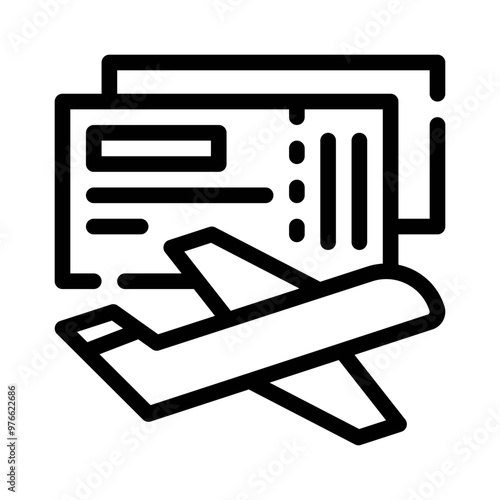 boarding pass line icon
