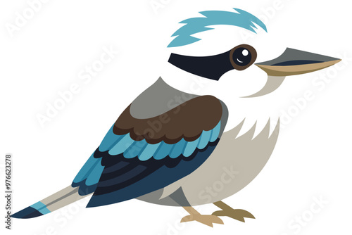 kookaburra Bird  vector art and illustration