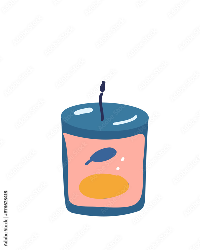 Aroma candle on white background Aroma candle on white background