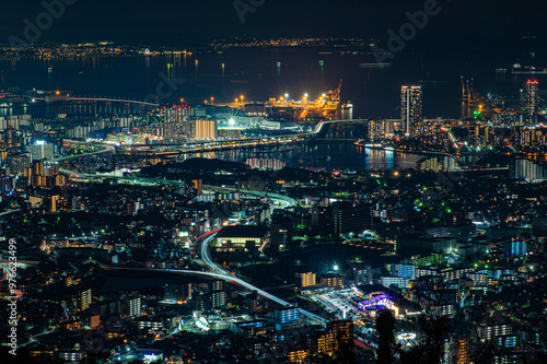 Wallpaper Mural 立花山の山頂から望む夜景 Torontodigital.ca