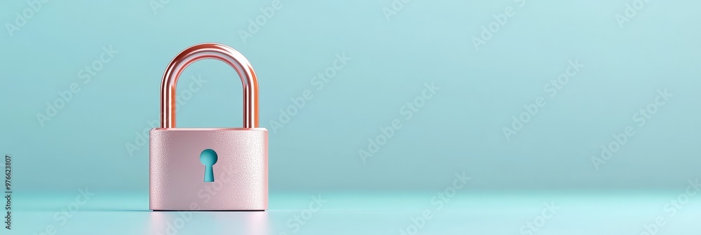 A minimalist image of a pink padlock on a gradient background. This image symbolizes security, safety, protection, privacy, and digital security. A minimalist image of a pink padlock on a gradient background. This image symbolizes security, safety, protection, privacy, and digital security.