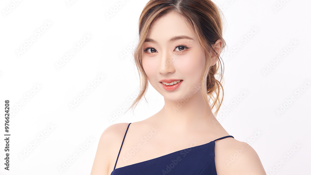 Beautiful young asian woman with clean fresh skin on white background, Face care, Facial treatment, Cosmetology, beauty and spa, Asian women portrait. Beautiful young asian woman with clean fresh skin on white background, Face care, Facial treatment, Cosmetology, beauty and spa, Asian women portrait.