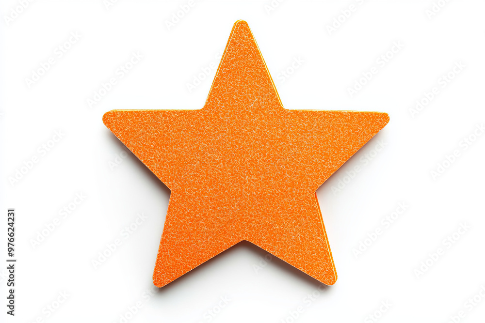 Obraz premium Orange star isolated on white background.
