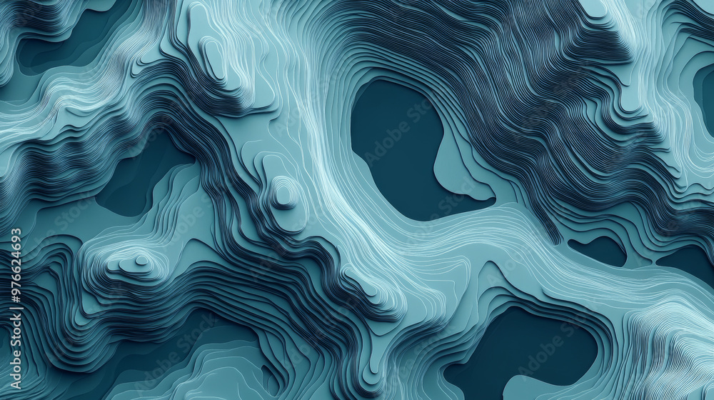 3D sea and ocean depth topographic map banner background. Curved, wavy lines in a vector illustration. Depicts hills, rivers, and mountains. Geography concept.
3D sea and ocean depth topographic map banner background. Curved, wavy lines in a vector illustration. Depicts hills, rivers, and mountains. Geography concept.
