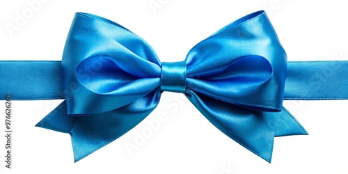 Elegant blue silk wraps around the gift, adding a touch of sophistication and whimsy, as the ribbon's subtle photo