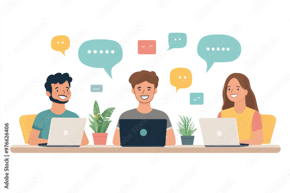 Colleagues who are talking in the office Colleagues who are talking in the office