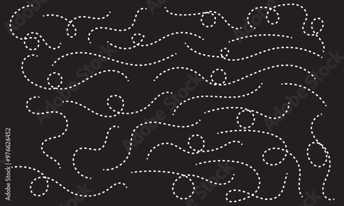 Path travel dotted line trip dashed trace destination track plan and silhouette, travelling symbol . Transport dot pathes lines traces tourism design  vector illustration. EPS 10