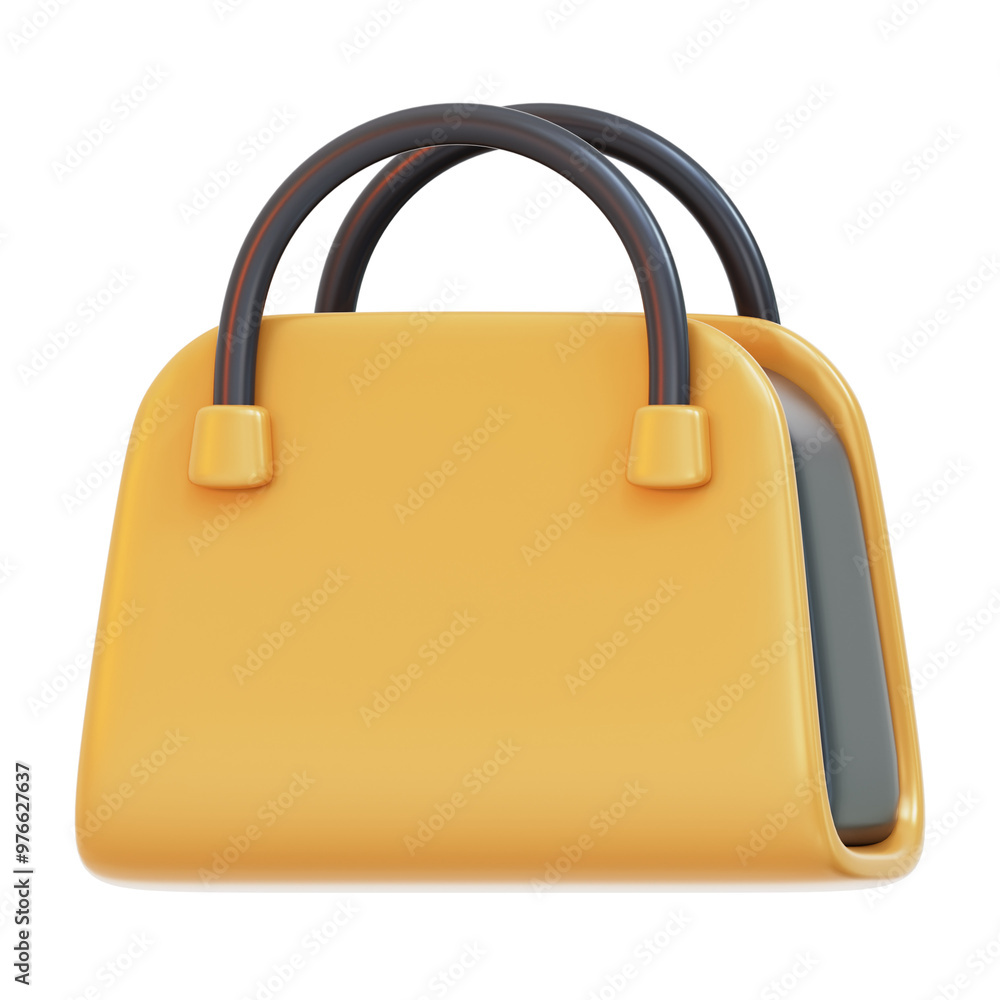 Woman Bag 3D Icon Isolated Transparent Background Woman Bag 3D Icon Isolated Transparent Background