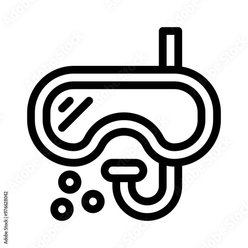 snorkel line icon