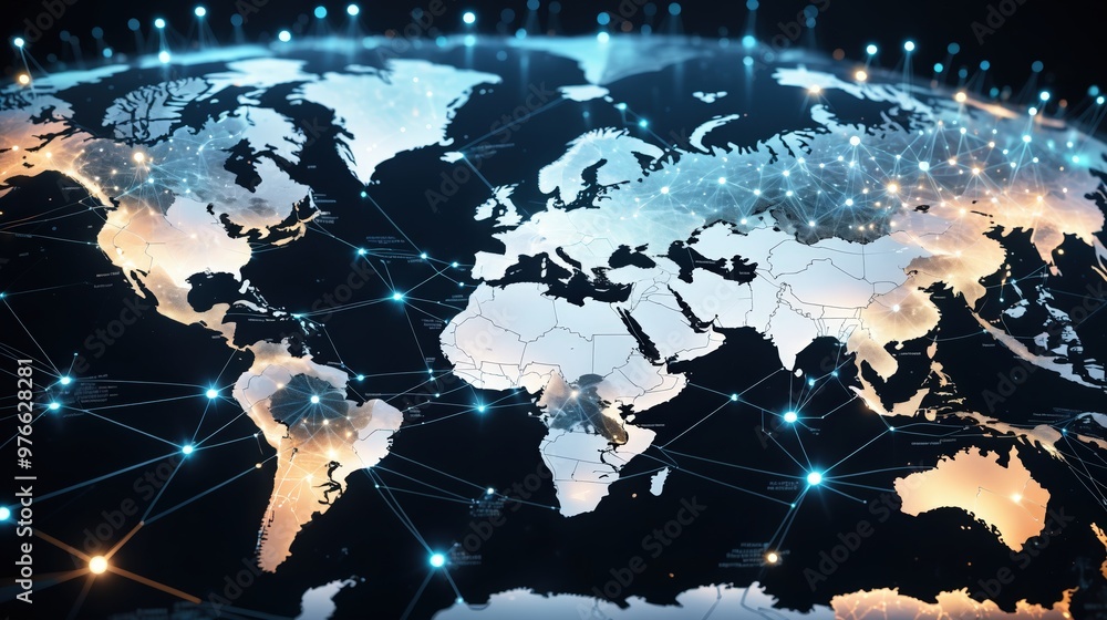 communication concept with globe and world map communication concept with globe and world map