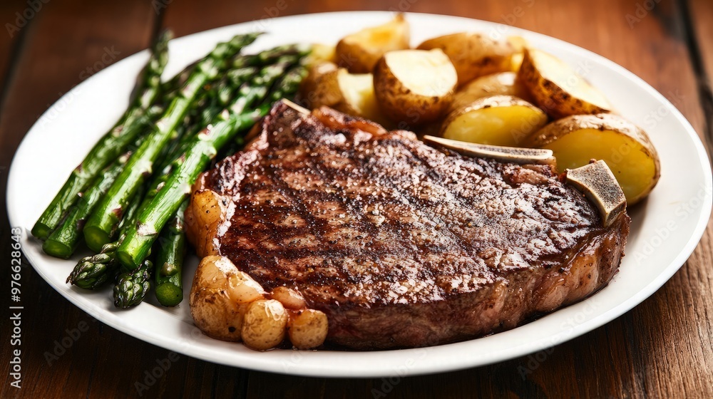 Grilled Steak with Asparagus and Potatoes Grilled Steak with Asparagus and Potatoes