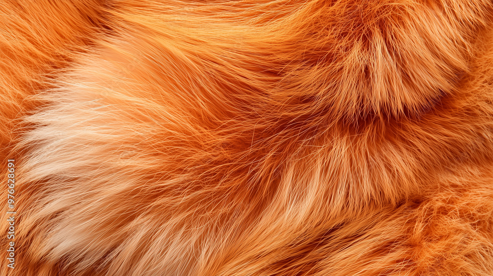 Fototapeta premium Textured Fox Fur Pattern with Rich Orange Hues