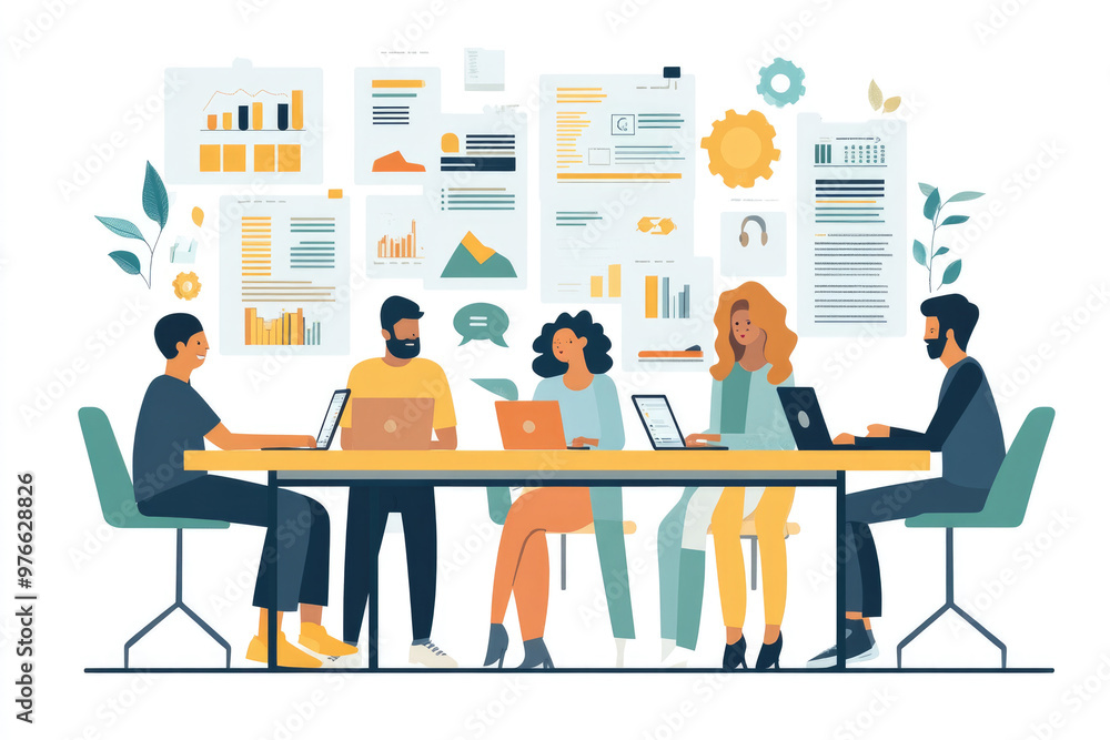 Fototapeta premium Colleagues who are talking in the office