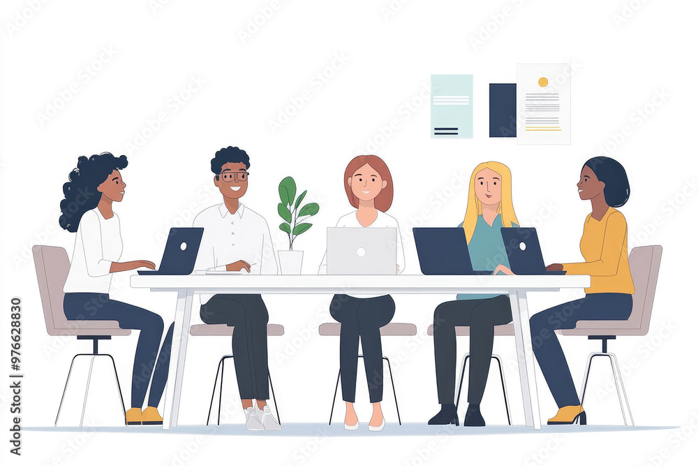 Colleagues who are talking in the office Colleagues who are talking in the office