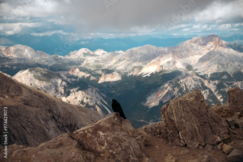 Tofana di Mezzo view over Dolomites mountain range. photo