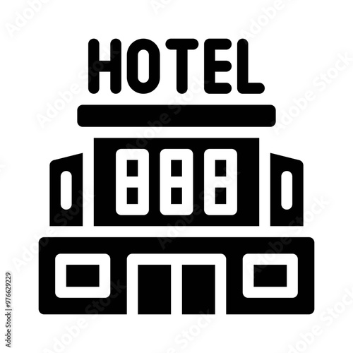 hotel glyph icon