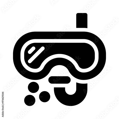 snorkel glyph icon