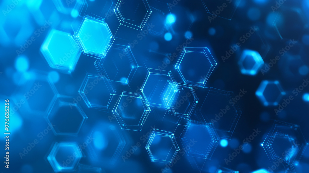 Abstract digital blue hexagons for business or science background. Suitable for medical research, tech innovation, online webinars, presentations, conferences, or forums. Vector illustration backdrop. Abstract digital blue hexagons for business or science background. Suitable for medical research, tech innovation, online webinars, presentations, conferences, or forums. Vector illustration backdrop.