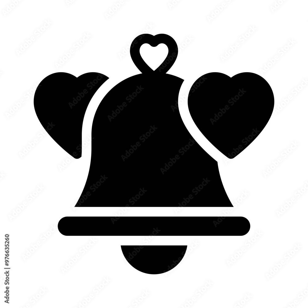 Obraz premium bells glyph icon