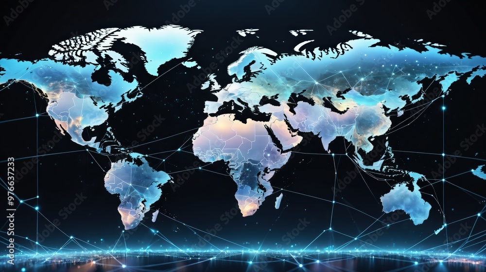 communication concept with globe and world map communication concept with globe and world map