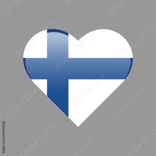 Flag of Finland. Icon vector illustration