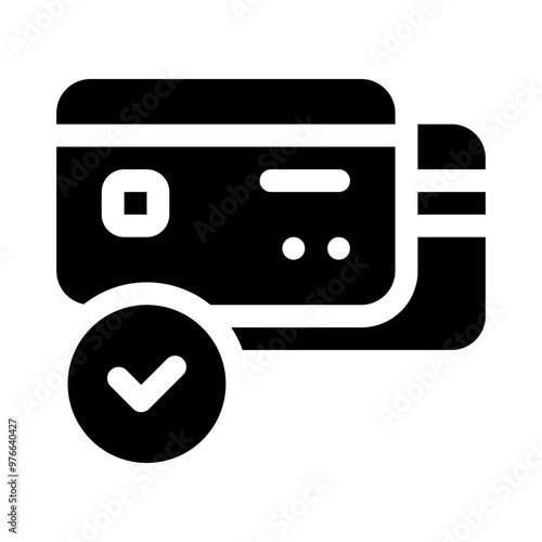 payment confirmation glyph icon