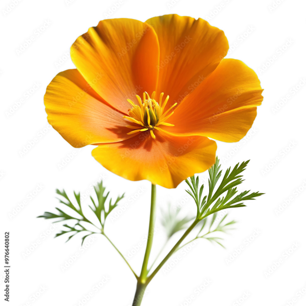 California Poppy Flower Isolated on Transparent Background California Poppy Flower Isolated on Transparent Background