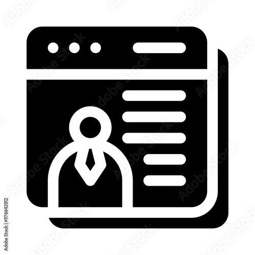 user persona glyph icon