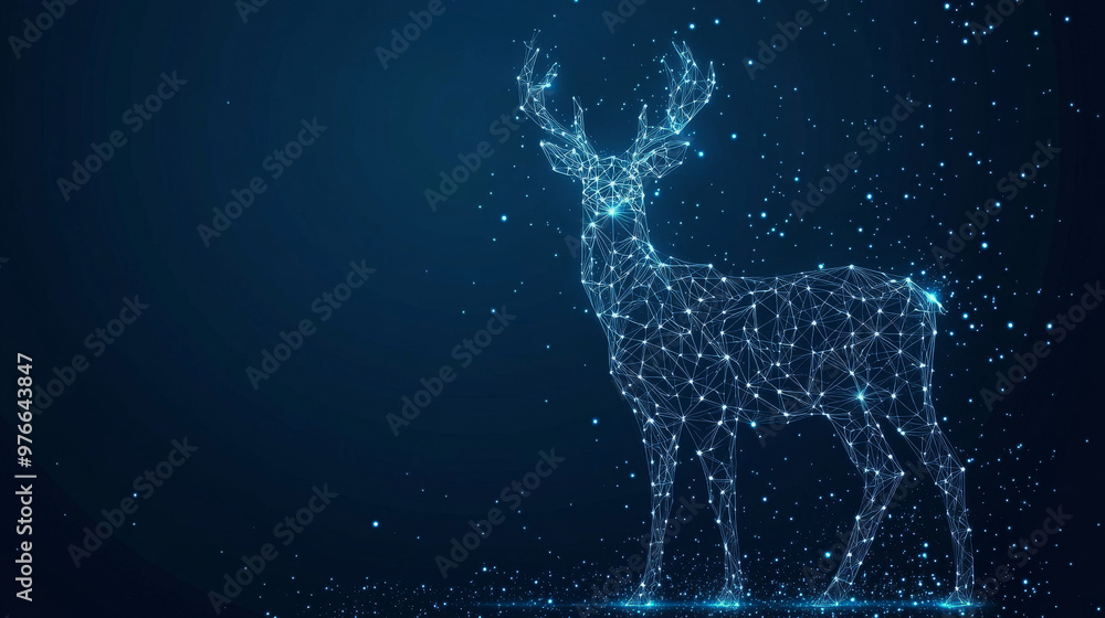 Security role represented through polygons. A low poly vector illustration featuring a starry sky or cosmos theme. The role is made up of lines, dots, and geometric shapes. Security role represented through polygons. A low poly vector illustration featuring a starry sky or cosmos theme. The role is made up of lines, dots, and geometric shapes.