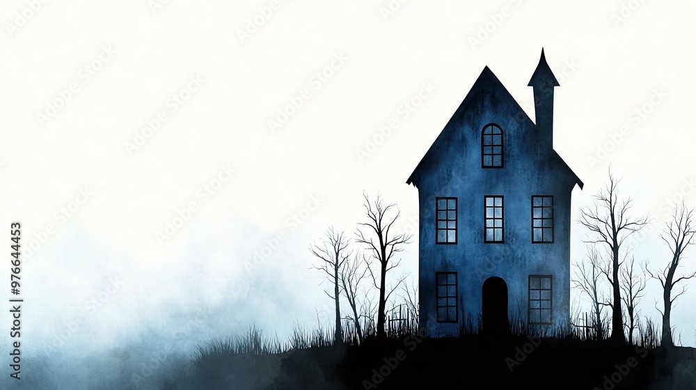 Haunted House in the Fog. Haunted House in the Fog.