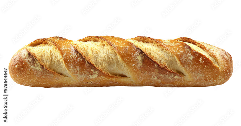Golden Freshly Baked Crispy Baguette Isolated Transparent Background Golden Freshly Baked Crispy Baguette Isolated Transparent Background