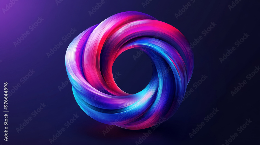 Dynamic round shape with an abstract modern graphic design element. Features a geometric symbol with a colorful gradient blend, presenting a creative vector template. Includes an impossible circle. Dynamic round shape with an abstract modern graphic design element. Features a geometric symbol with a colorful gradient blend, presenting a creative vector template. Includes an impossible circle.