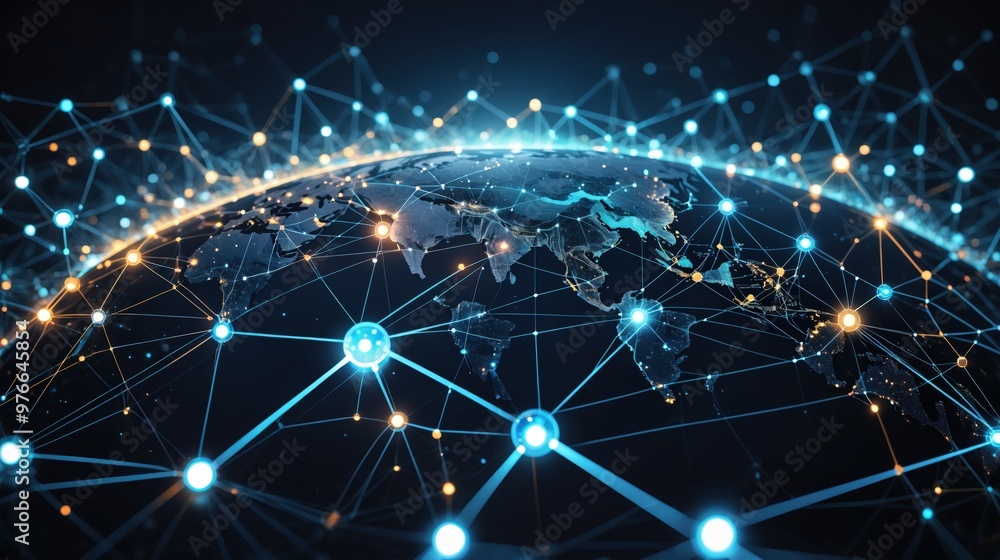communication concept with globe and world map communication concept with globe and world map