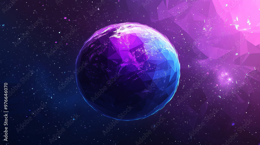 Space planet background with an astronomy theme. This abstract technological cosmos background features a purple-colored planet Earth. The design emphasizes the universe or galaxy concept digital. Space planet background with an astronomy theme. This abstract technological cosmos background features a purple-colored planet Earth. The design emphasizes the universe or galaxy concept digital.
